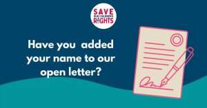 Have you signed our open letter? 2 sign name